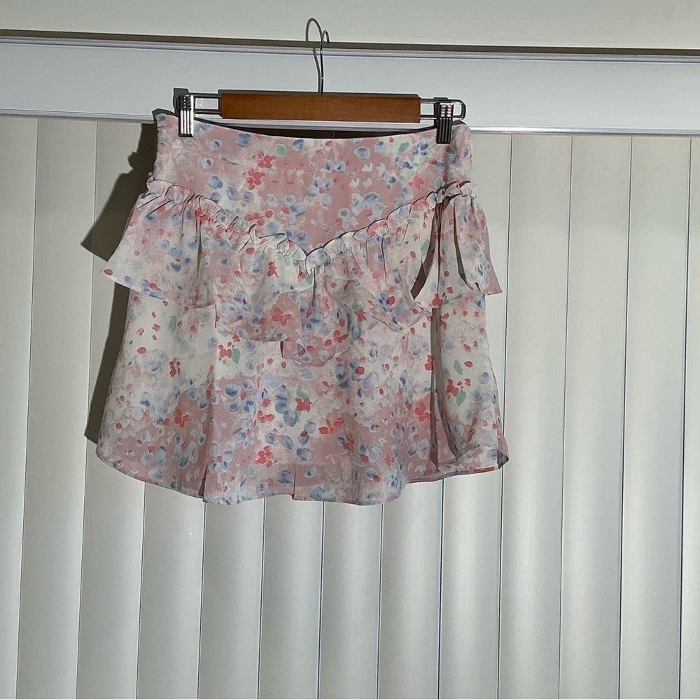 LOVESHACKFANCY Imelda Skirt In Bubble Pink - Picture 3 of 3